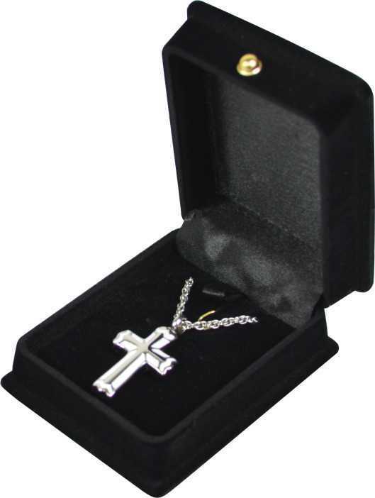 White & Silver Cross Pendant Urn w/20