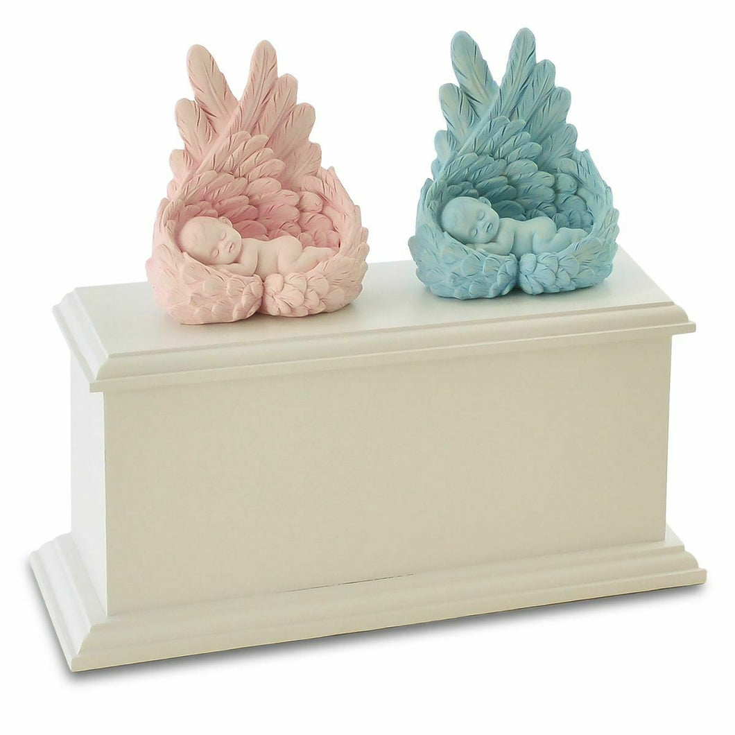 Small/Keepsake 40 Cu. In. Twin Infant Cremation Urn Blue/Pink,Other Colors Avail
