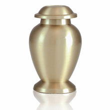 Load image into Gallery viewer, Small/Keepsake 4 Cubic Inches Gold Brass Funeral Cremation Urn for Ashes
