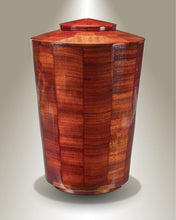Load image into Gallery viewer, Eternal Promise Joy Adult Padauk Wood Funeral Cremation Urn, 210 Cubic Inches
