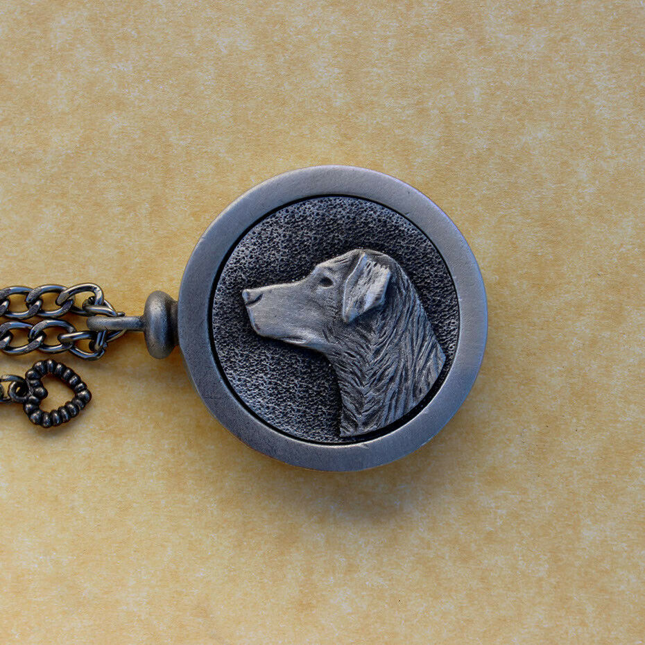 Pewter Keepsake Pet Memory Charm Cremation Urn with Chain - Labrador