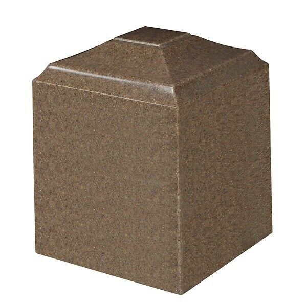Small/Keepsake 45 Cubic Inch Brown Walnut Cultured Granite Cremation Urn for Ash