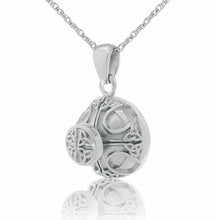 Load image into Gallery viewer, Round Celtic Stainless Steel Pendant/Necklace Funeral Cremation Urn for Ashes
