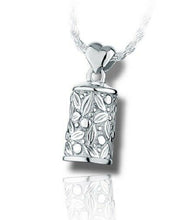 Load image into Gallery viewer, Sterling Silver Leaves &amp; Berries Traditional Cremation Urn Pendant w/Chain

