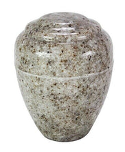 Load image into Gallery viewer, Small/Keepsake 18 Cubic Inch Beige Vase Cultured Granite Cremation Urn for Ashes
