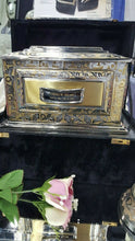 Load image into Gallery viewer, Set of Adult (225 cubic inch) &amp; Keepsake (3 inch) Brass Funeral Cremation Urns
