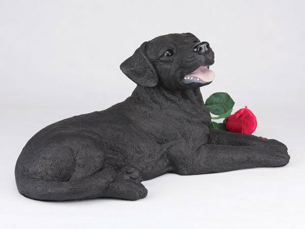Extra Large 303 Cubic Inches Black  Labrador Retriever Resin Urn for Ashes