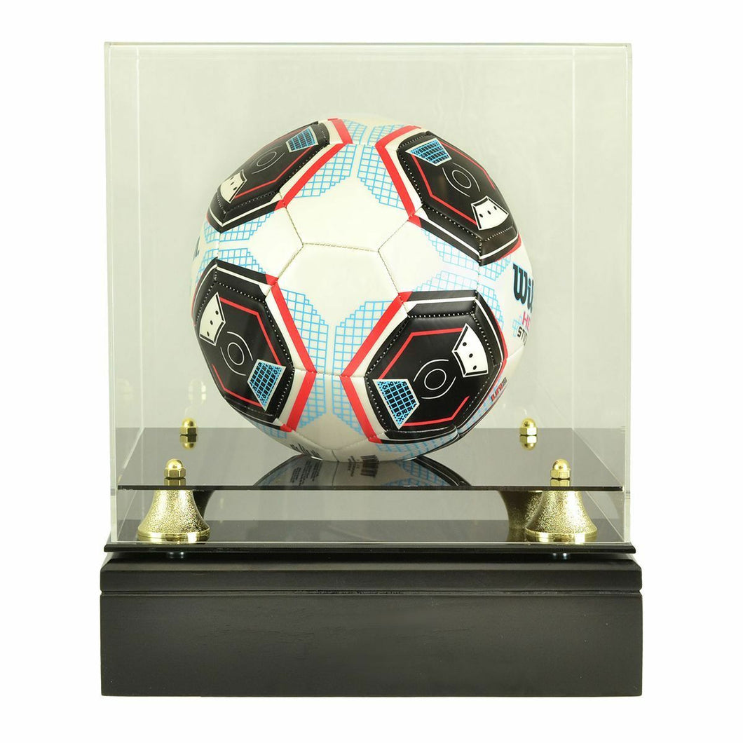 Large/Adult 220 Cubic Inches Soccer Ball Display Wood Cremation Urn for Ashes
