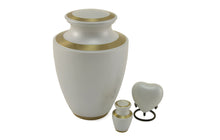 Load image into Gallery viewer, 6 Keepsake Set White Funeral Cremation Urns for Ashes, 5 Cubic Inches each
