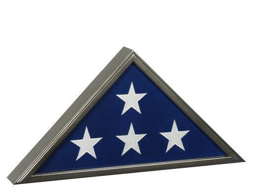 Gunmetal Veteran Flag Case for 5' X 9.5' Flag, Cremation Urn Base Available