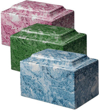 Load image into Gallery viewer, Marble Emerald Infant/Child/Pet Cremation Urn Ashes 50 Cubic Inches TSA Approved
