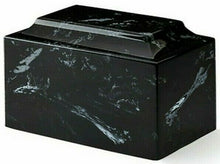 Load image into Gallery viewer, Classic Marble Black &amp; White Oversized 325 Cu. In. Cremation Urn TSA Approved
