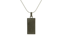 Load image into Gallery viewer, Stainless Steel Slate Textured Rectangle Cremation Pendant w/chain
