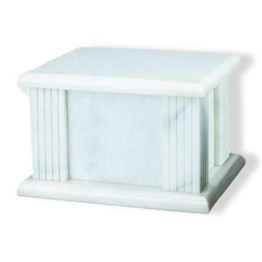 Large/Adult 210 Cubic Inches White Marble Funeral Cremation Urn for Ashes