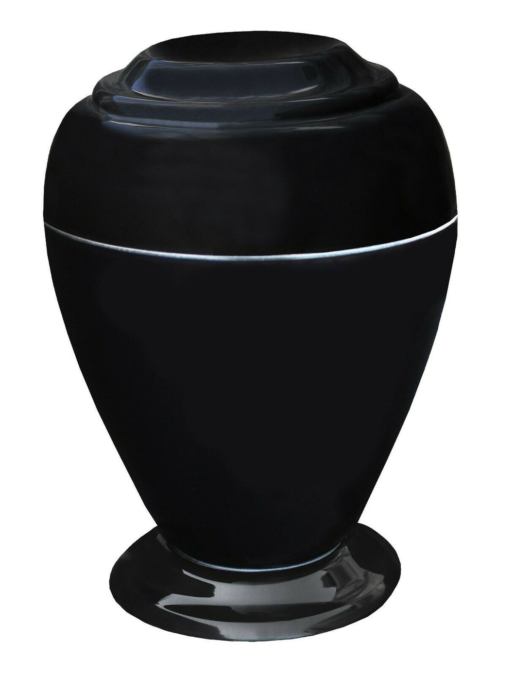 Large 235 Cubic Inch Georgian Vase Black Night Cultured Marble Cremation Urn