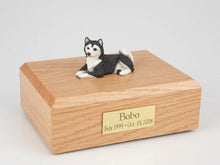 Load image into Gallery viewer, Husky Dog Black Stand Pet Cremation Urn Available in 3 Different Colors &amp; 4 Size
