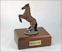 Load image into Gallery viewer, Bay Horse Figurine Funeral Cremation Urn Avail in 3 Different Colors &amp; 4 Sizes
