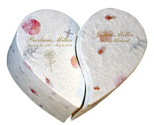 Load image into Gallery viewer, Biodegradable, Eco-Friendly, Floral Companion Size Heart For 2 Cremation Urn
