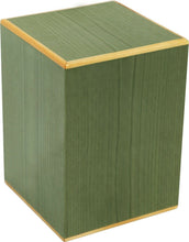 Load image into Gallery viewer, Large/Adult 210 Cubic Inches Green Box Wood Cremation Urn for Ashes
