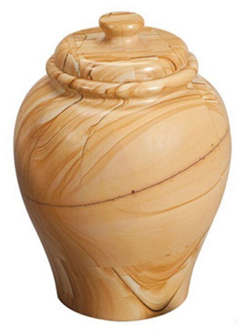 Small/Keepsake 2 1/2 Cubic Inches Beige Natural Marble Cremation Urn