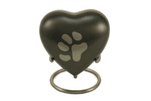 Load image into Gallery viewer, Small/Keepsake Slate/Pewter Brass Odyssey Heart Cremation Urn, 3 cubic inches

