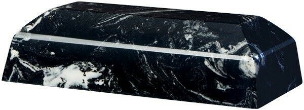 Large 298 Cubic Inch Black Marlin Zenith Cultured Marble Cremation Urn for Ashes
