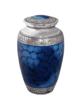 Load image into Gallery viewer, Grecian Blue Set of 3 Funeral Cremation Urns for Ashes

