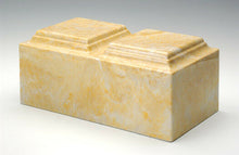Load image into Gallery viewer, Classic Marble Gold Companion Funeral Cremation Urn, 420 Cubic Inch TSA Approved
