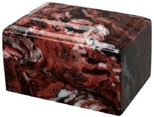 Load image into Gallery viewer, Small/Keepsake 2 Cubic Inch Firerock Tuscany Cultured Marble Cremation Urn
