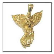 Load image into Gallery viewer, 24k Gold Plated Sterling Silver Angel Cremation Urn Pendant w/Chain
