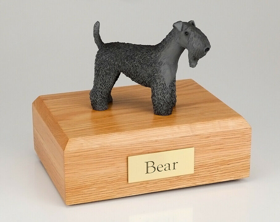 Kerry Blue Terrier Pet Cremation Urn Available in 3 Different Colors & 4 Sizes