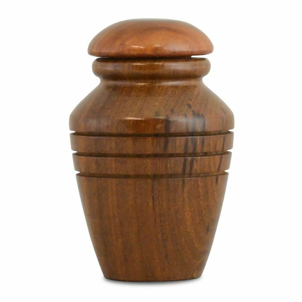 Small/Keepsake 5 Cubic Inches Denton Wood Funeral Cremation Urn for Ashes