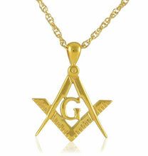Load image into Gallery viewer, Masonic Gold Steel Keepsake Pendant/Necklace Funeral Cremation Urn
