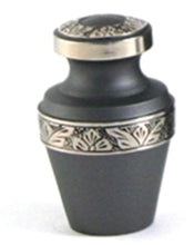 Load image into Gallery viewer, Keepsake Brass Pewter Funeral Cremation Urn for Ashes, 5 Cubic Inches
