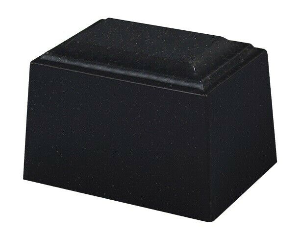 Small/Keepsake 2 Cubic Inch Black Tuscany Cultured Granite Cremation Urn Ashes