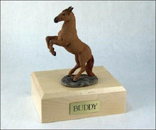 Load image into Gallery viewer, Horse Chestnut Figurine Funeral Cremation Urn Avail. 3 Different Colors &amp; 4 Size
