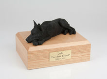 Load image into Gallery viewer, German Shepherd Black Pet Funeral Cremation Urn Avail in 3 Diff Colors &amp; 4 Sizes
