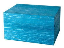 Load image into Gallery viewer, Large/Adult 220 CI Antique Turquoise Blue Chest Earthurn Cremation Urn for Ashes
