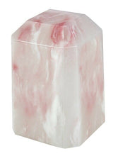 Load image into Gallery viewer, Small/Keepsake 36 Cubic Inch Pink Square Cultured Onyx Cremation Urn Ashes
