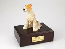 Load image into Gallery viewer, Fox Terrier Pet Funeral Cremation Urn Available in 3 Different Colors &amp; 4 Sizes
