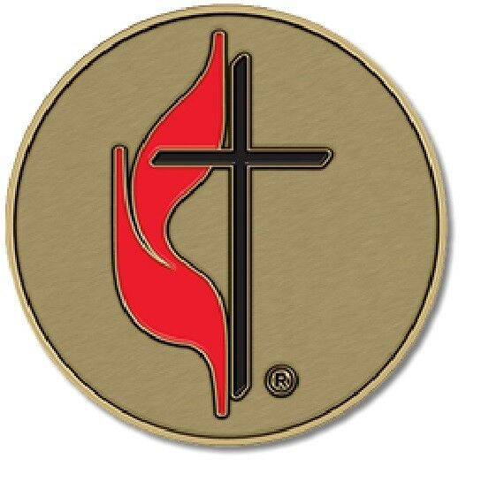 United Methodist Medallion for Box Cremation Urn/Flag Case - 3 Inch Diameter