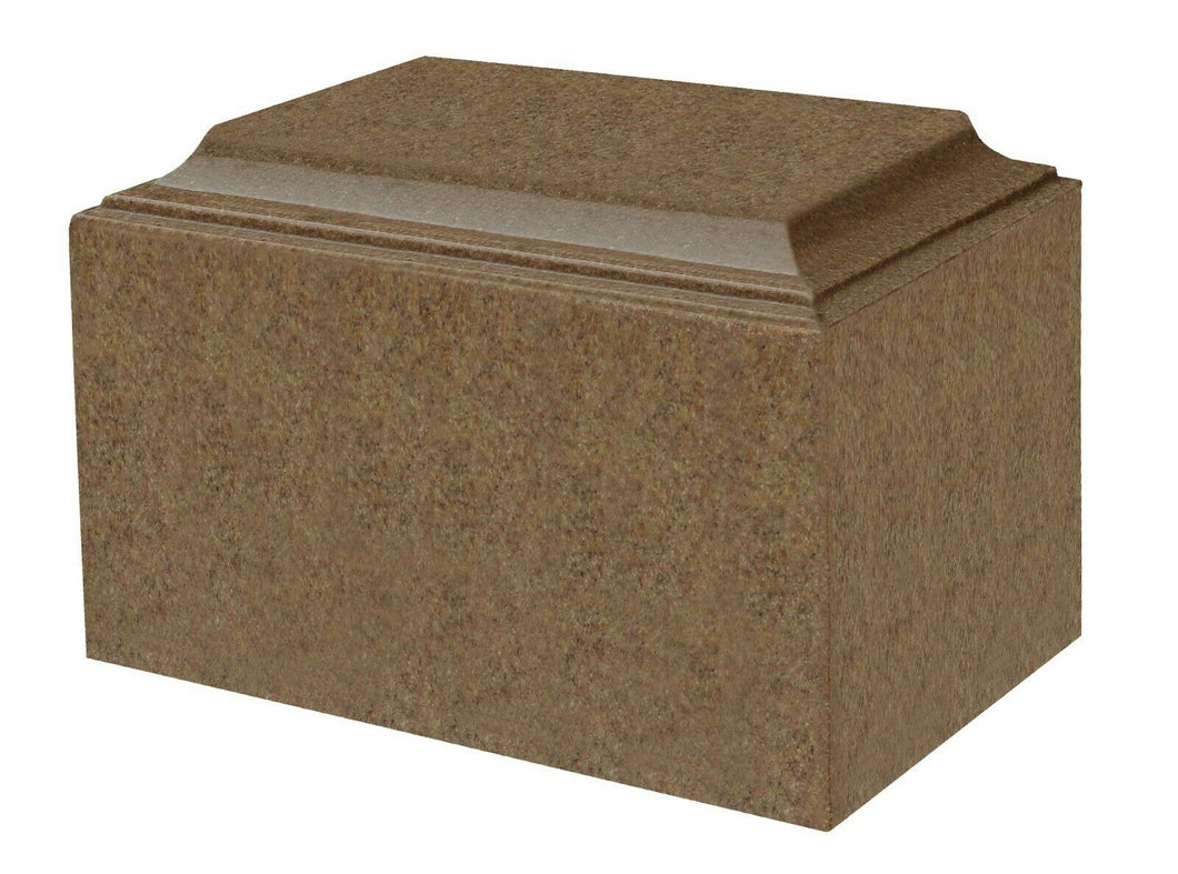 Large/Adult 225 Cubic Inch Tuscany Walnut Cultured Granite Cremation Urn