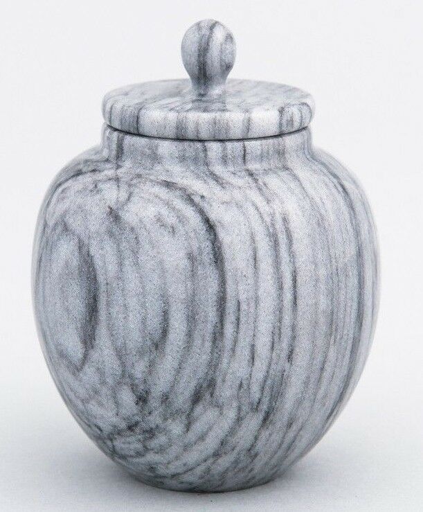 Small/Keepsake 6 Cubic Inch Gray Legacy Natural Marble Urn for Cremation Ashes