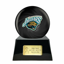 Load image into Gallery viewer, Large/Adult 200 Cubic Inch Jacksonville Jaguars Metal Ball on Cremation Urn Base
