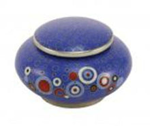 Load image into Gallery viewer, Blue Cloisonne Adult 200 Cubic Inch Funeral Cremation Urn for Ashes
