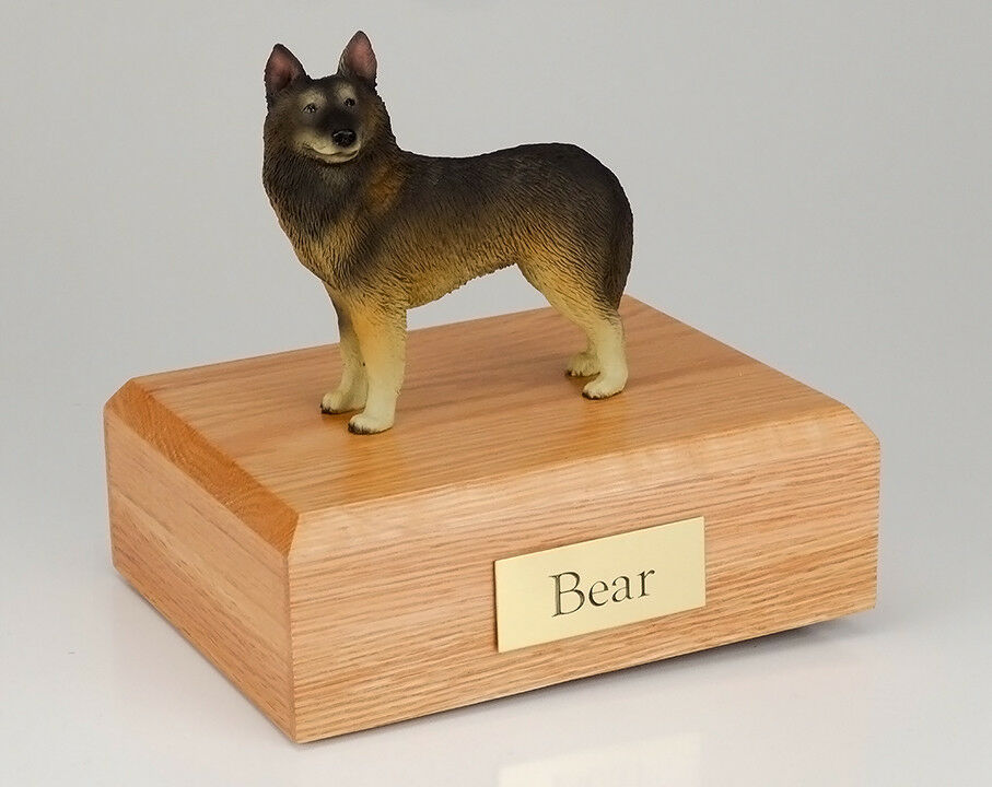 Belgian Tervuren Pet Funeral Cremation Urn Avail. 3 Different Colors 4 Sizes
