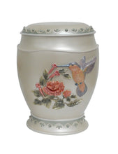 Load image into Gallery viewer, Large/Adult 220 Cubic Inches Hummingbird/Butterfly/Flower Resin Cremation Urn
