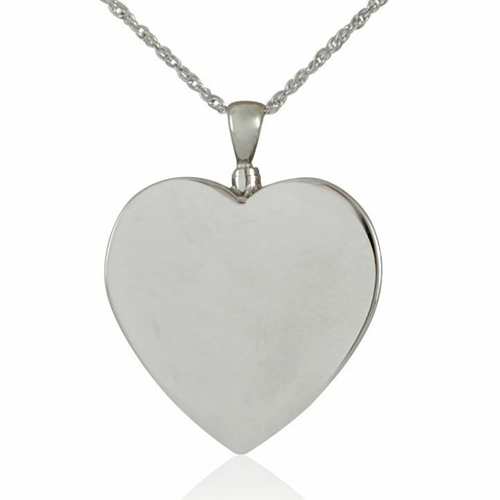 Small/Keepsake Stainless Steel Classic Heart Pendant Funeral Cremation Urn