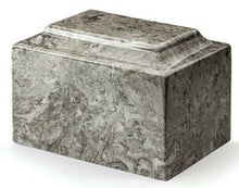 Load image into Gallery viewer, Classic Marble Cashmere Gray Adult 210 Cubic Inches Cremation Urn, TSA Approved
