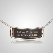 Load image into Gallery viewer, Personalized Bright Silver Color Name-Plate Medallion for 6&quot;/7&quot; Cremation Urns
